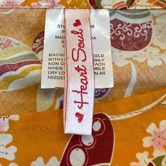 Heart Soul | Y2K Coconut Girl Orange Butterfly Cotton Blend Mini Skirt - Picture 5 of 8